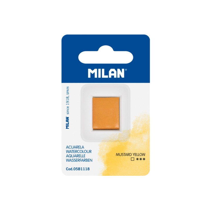 Milan Art Acuarela de Recambio - Medio Godet - Color Amarillo