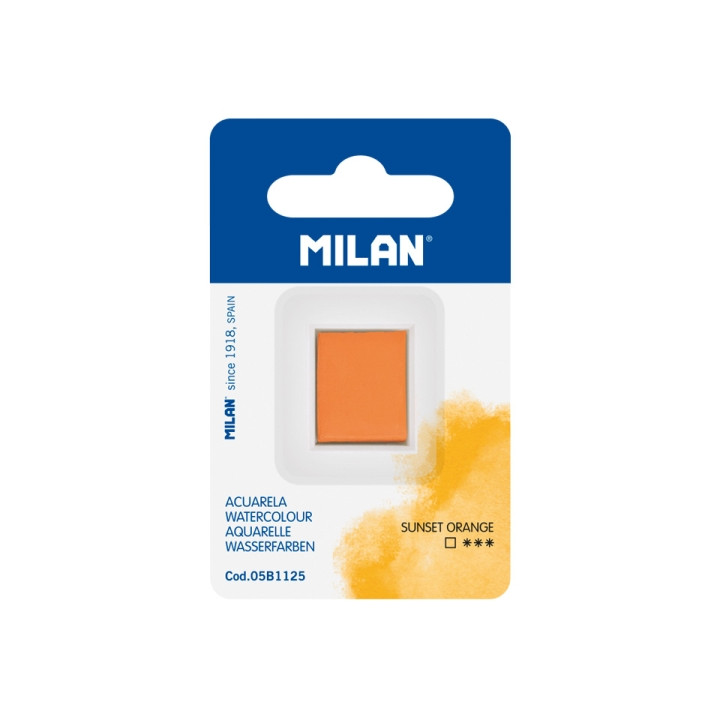 Milan Art Acuarela de Recambio - Medio Godet - Color Naranja