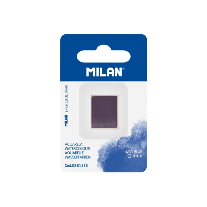 Milan Art Acuarela de Recambio - Medio Godet - Color Azul Marino