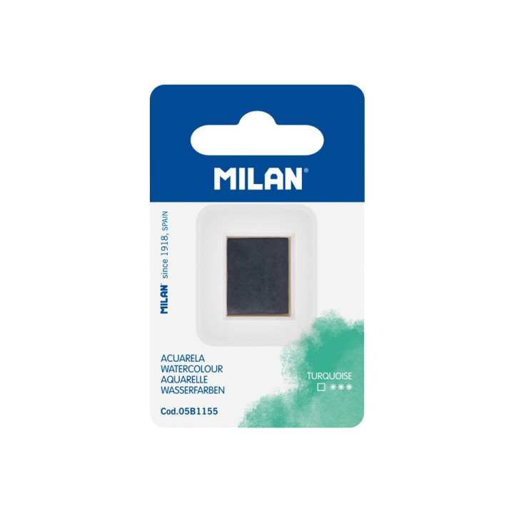 Milan Art Acuarela de Recambio - Medio Godet - Color Turquesa