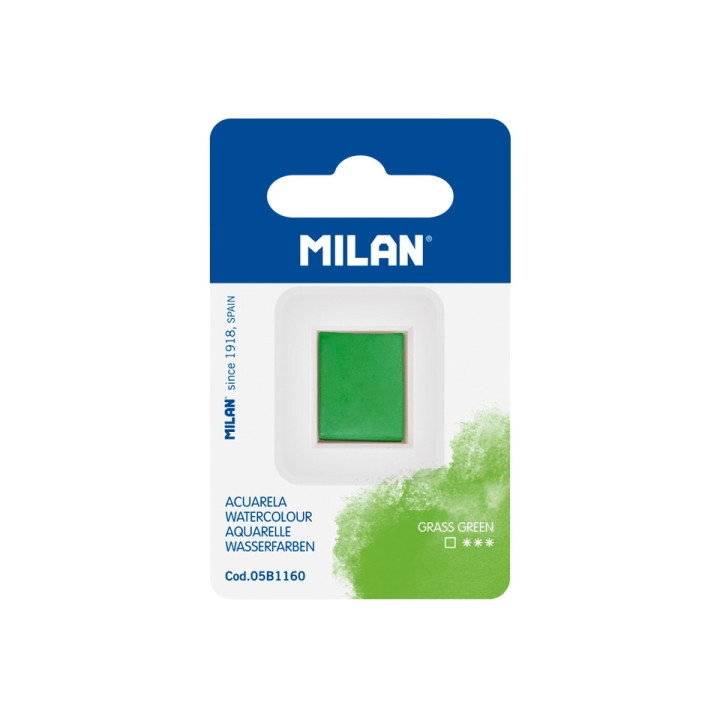 Milan Art Acuarela de Recambio - Medio Godet - Color Verde Claro