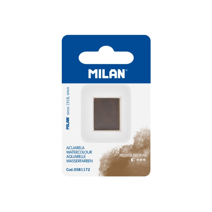 Milan Art Acuarela de Recambio - Medio Godet - Color Marron
