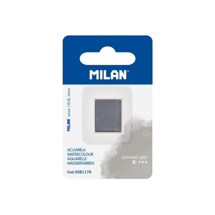 Milan Art Acuarela de Recambio - Medio Godet - Color Gris