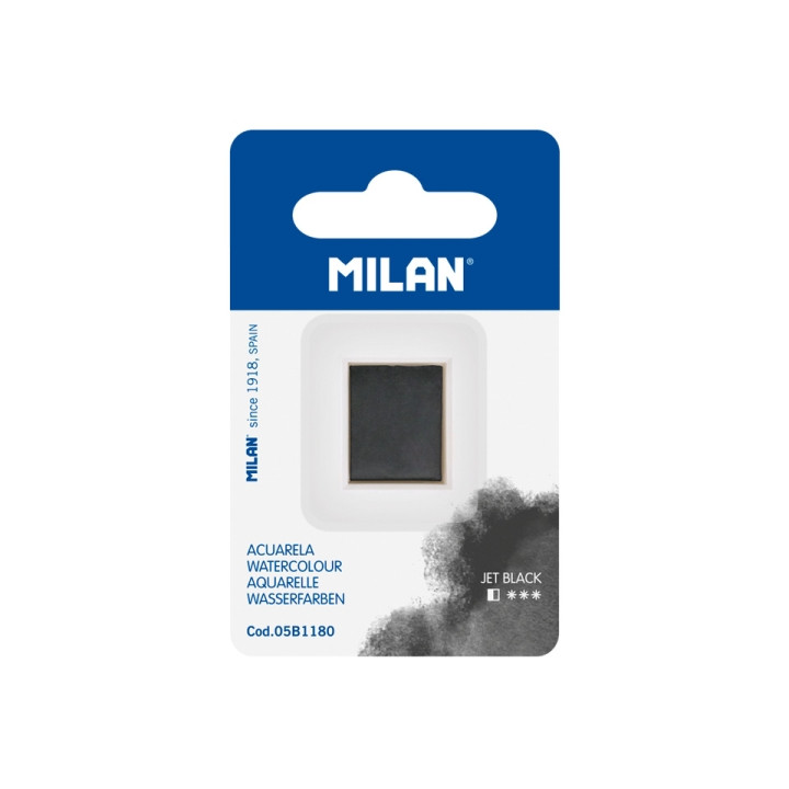 Milan Art Acuarela de Recambio - Medio Godet - Color Negro