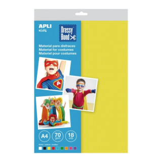 Apli Dressy Bond Pack de 18 Hojas A4 - Textura Efecto Tela - Suave - Transpirable - Resistente - Repelente al Agua - Lavable -