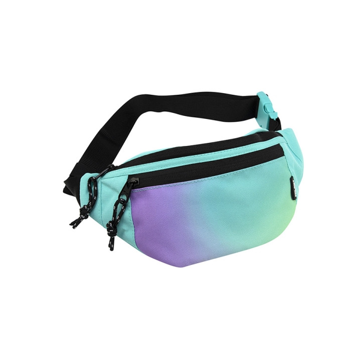 Milan Sunset Bolsa de Cintura - Ajustable - Cremallera con Tirador - 3 Bolsillos - Multicolor