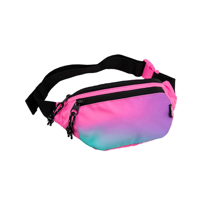 Milan Sunset Bolsa de Cintura - Ajustable - Cremallera con Tirador - 3 Bolsillos - Multicolor