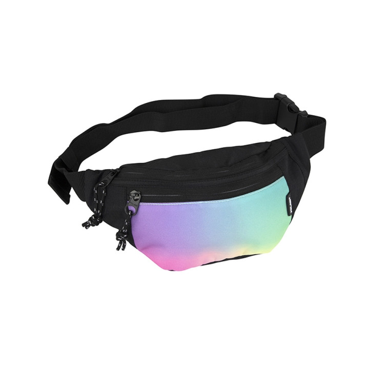 Milan Sunset Bolsa de Cintura - Ajustable - Cremallera con Tirador - 3 Bolsillos - Multicolor