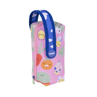 Milan Green and Grow Pack de 4 Estuches con Goma de Borrar - Sacapuntas - Lapiz - 3 Boligrafos - Regla - 12 Lapices de Colores