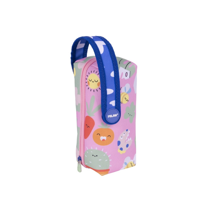 Milan Green and Grow Pack de 4 Estuches con Goma de Borrar - Sacapuntas - Lapiz - 3 Boligrafos - Regla - 12 Lapices de Colores