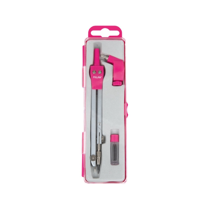 Milan Acid Compas Universal - Incluye Adaptador y Minas de Recambio - Color Rosa