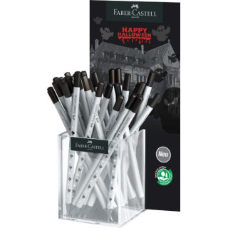 Faber-Castell Expositor con 36 Lapices de Grafito HB Diseño Halloween - Mina Resistente a la Rotura - Cuerpo Decorado con Cala