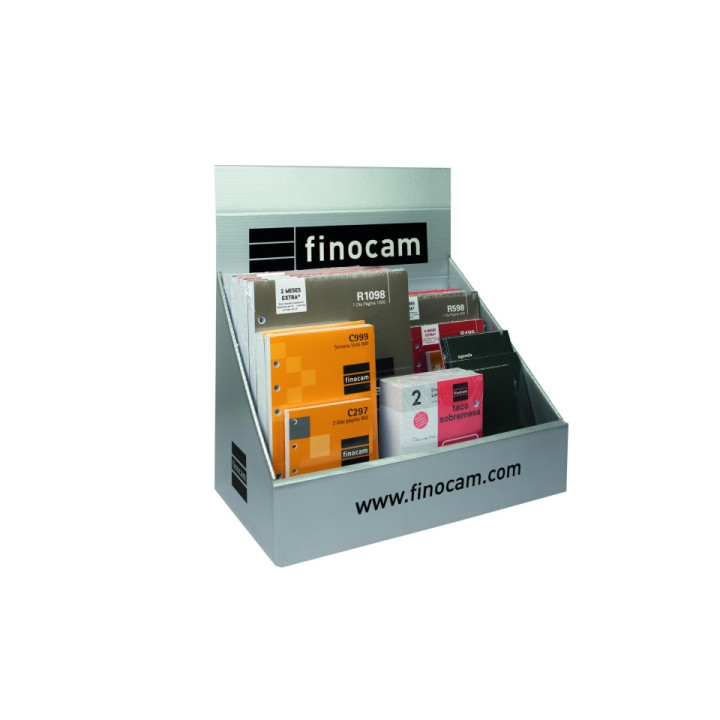 Finocam Expositor con 23 Recambios para Agendas Open - Anual 2026 - Color Surtidos