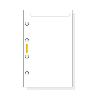 Finocam C142 Notas de Recambio para Agendas Classic - Liso - Formato 601 - 56x89x5mm - Color Blanco