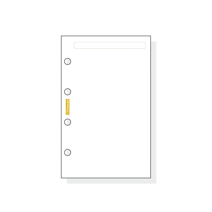 Finocam C142 Notas de Recambio para Agendas Classic - Liso - Formato 601 - 56x89x5mm - Color Blanco