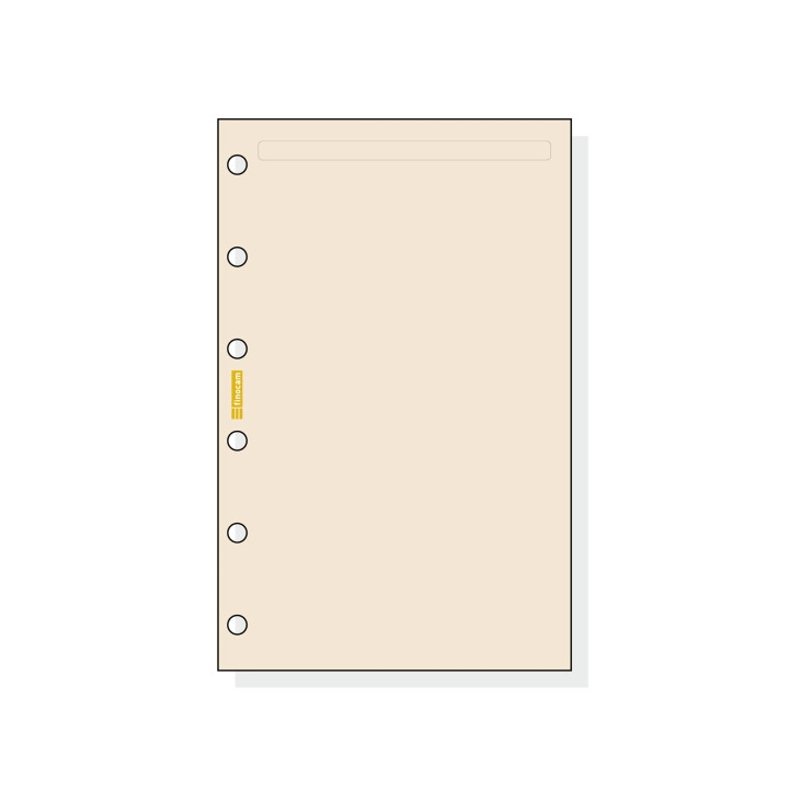 Finocam C243 Notas de Recambio para Agendas Classic - Liso - Formato 602 - 73x114x5mm - Color Crema