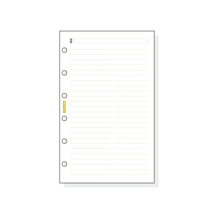 Finocam C354 Recambio Telefonico para Agendas Classic - Formato 603 - 79x127x5mm - Color Blanco