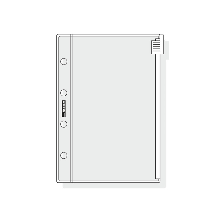 Finocam C171 Funda para Agendas Classic - Cierre de Cremallera - Formato 601 - 65x91x1mm - PVC - Color Gris Claro