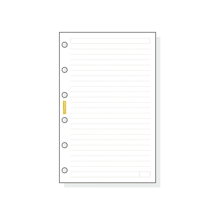 Finocam C241 Recambio para Agendas Classic - Lineas Guia - Formato 602 - 73x114x5mm - Color Blanco