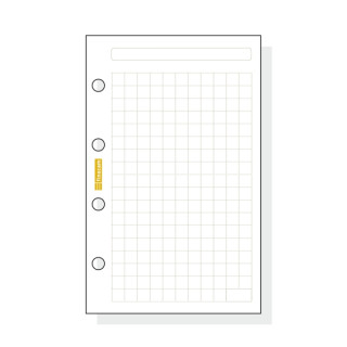 Finocam C140 Recambio para Agendas Classic - Cuadriculado - Formato 601 - 56x89x5mm - Color Blanco