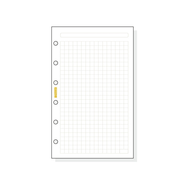 Finocam C340 Recambio para Agendas Classic - Cuadriculado - Formato 603 - 79x127x5mm - Color Blanco