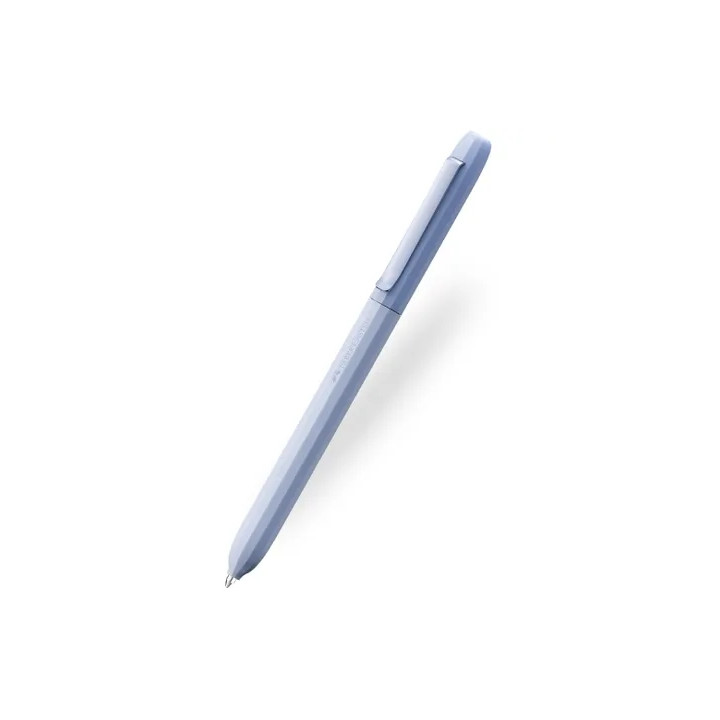 Faber-Castell Avori Boligrafo de Mecanismo Giratorio XB - 92% de Plastico Reciclado - Clip Metalico Solido - Color Azul Claro