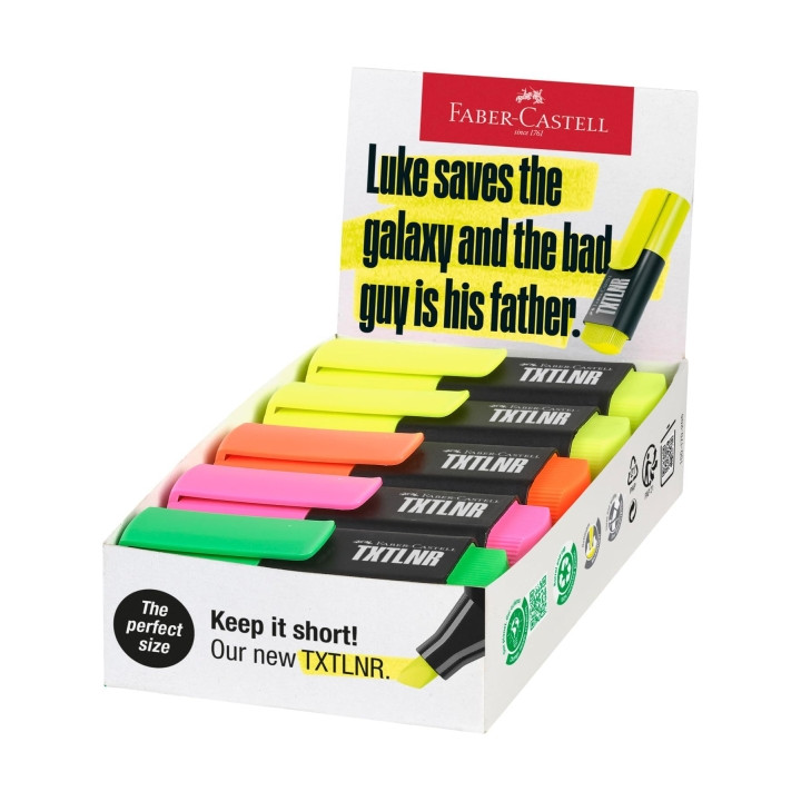 Faber-Castell TXTLNR Caja de 10 Marcadores Fluorescentes - Punta Biselada - Trazo entre 1