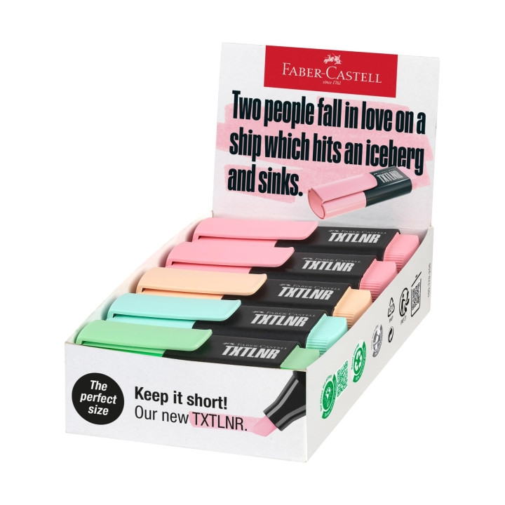Faber-Castell TXTLNR Caja de 10 Marcadores Fluorescentes - Punta Biselada - Trazo entre 1