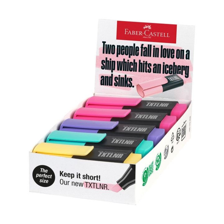 Faber-Castell TXTLNR Caja de 10 Marcadores Fluorescentes - Punta Biselada - Trazo entre 1