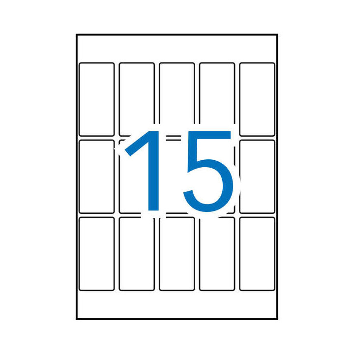 Apli Etiquetas A5 Blancas 26.0 x 54.0mm 15 Hojas