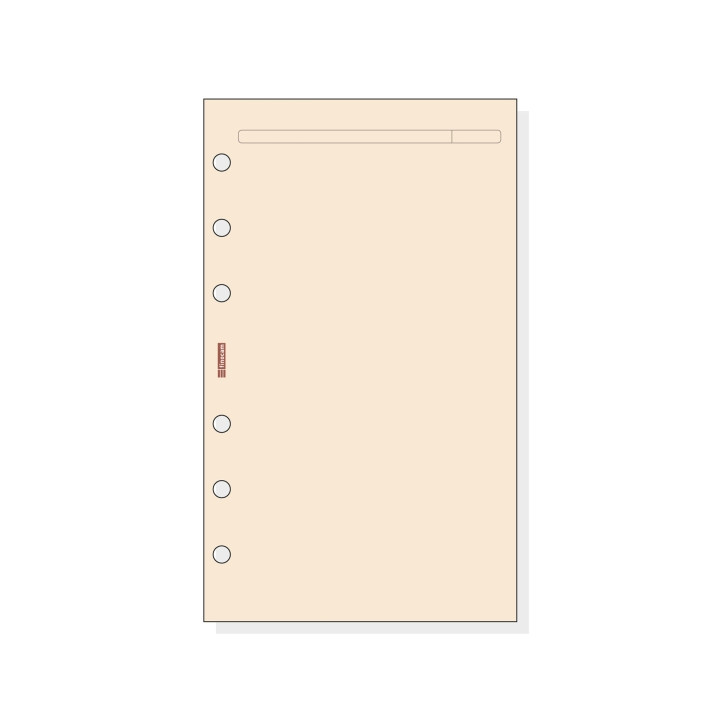 Finocam R443 Recambio para Agendas Open - Liso - Formato 400 - 91x5x152mm - Color Crema