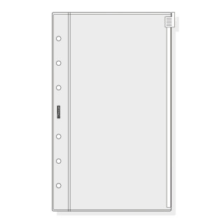 Finocam R471 Funda para Agendas Open - Cierre de Cremallera - Formato 400 - 103x2x153mm - PVC - Color Gris Claro