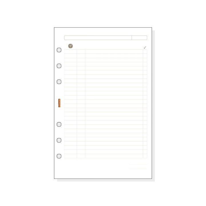 Finocam R502 Planficador de Recambio para Agendas Open - Formato 500 - 117x5x181mm - Color Blanco
