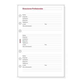 Finocam R551 Recambio Direcciones Profesionales para Agendas Open - Especial Direcciones Profesionales - Formato 500 - 117x5x18