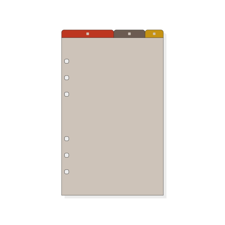 Finocam R562 Separadores Superiores para Agendas Open - 3 Solapas - Formato 500 - 117x2x194mm - PVC - Color Marron