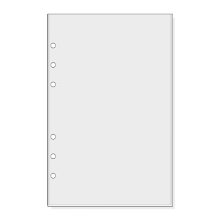 Finocam R565 Pack de 6 Fundas para Agendas Open - Transparentes - Formato 500 - 120x2x182mm - PVC - Color Gris Claro