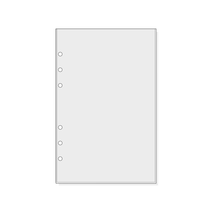 Finocam R565 Pack de 6 Fundas para Agendas Open - Transparentes - Formato 500 - 120x2x182mm - PVC - Color Gris Claro