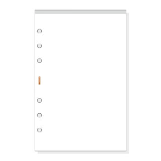 Finocam R567 Bloc de Notas para Agendas Open - Perforado - Formato 500 - 117x5x181mm - Liso - Color Blanco