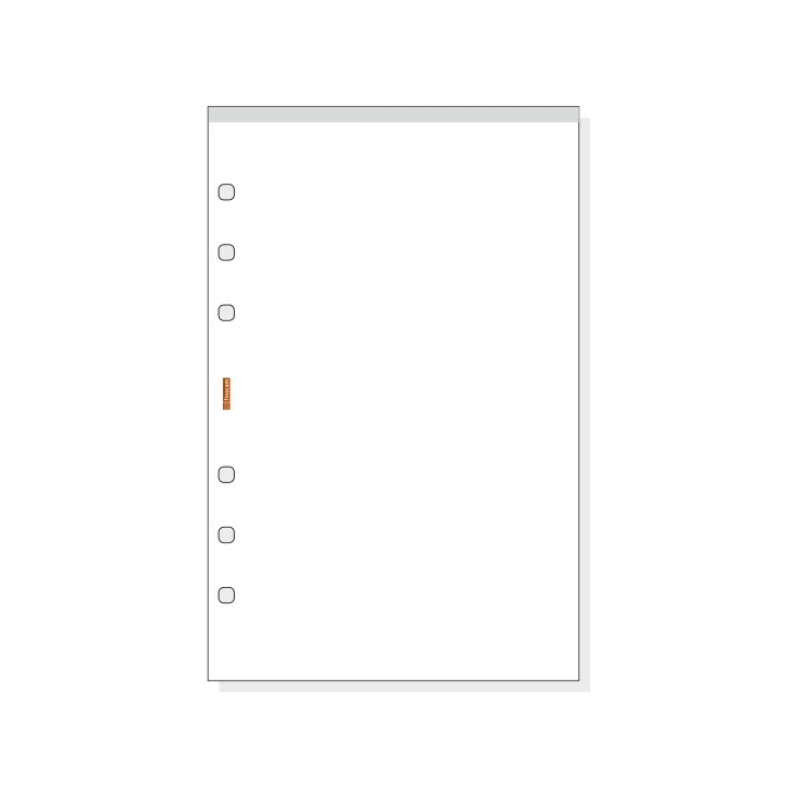 Finocam R567 Bloc de Notas para Agendas Open - Perforado - Formato 500 - 117x5x181mm - Liso - Color Blanco