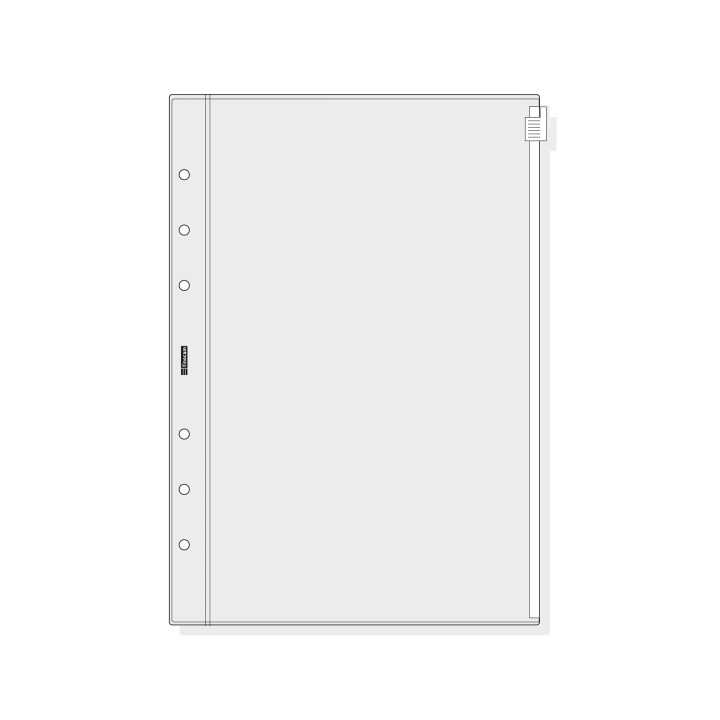 Finocam R571 Funda para Agendas Open - Cierre de Cremallera - Formato 500 - 129x2x182mm - PVC - Color Gris Claro