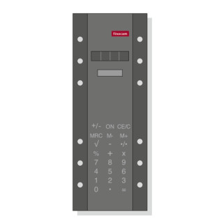 Finocam R573 Calculadora para Agendas Open - Formato 500 - 65x5x172mm - Color Gris Oscuro