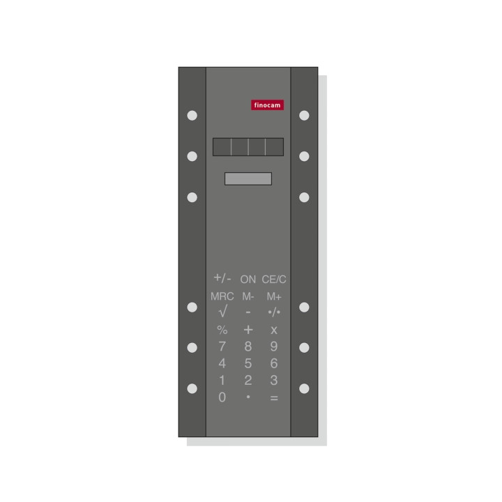 Finocam R573 Calculadora para Agendas Open - Formato 500 - 65x5x172mm - Color Gris Oscuro