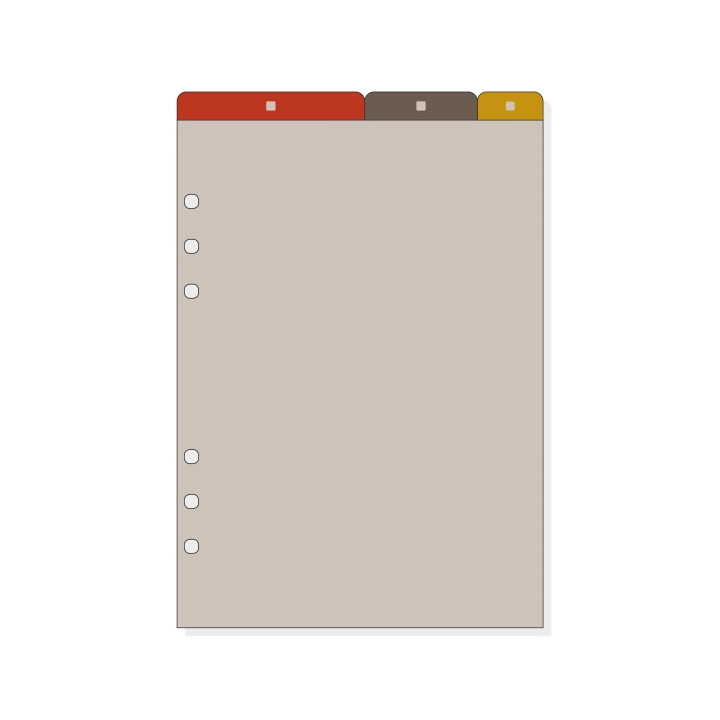 Finocam R1062 Separadores Superiores para Agendas Open - 3 Solapas - Formato 1000 - 155x2x225mm - PVC - Color Marron