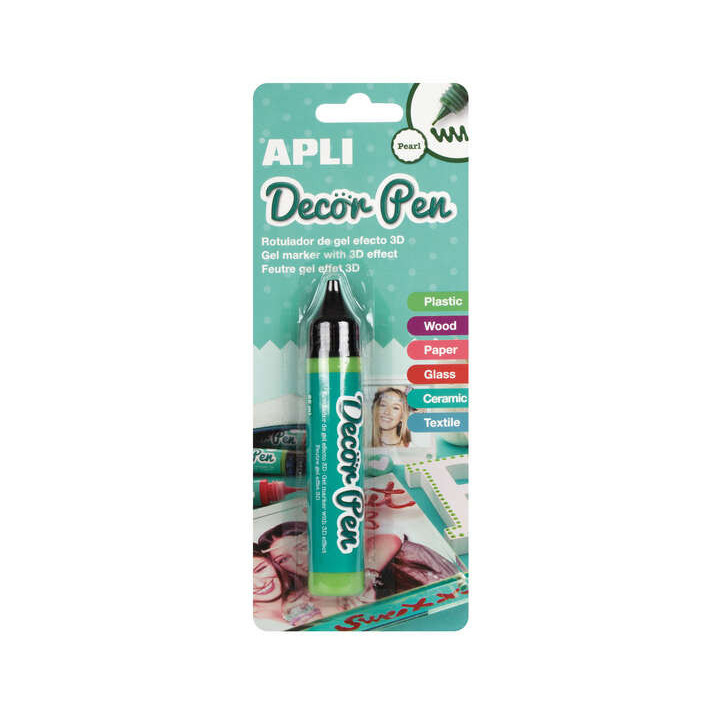 Apli Rotulador de Gel 3D con Acabado Perlado - 25ml - Ideal para Decorar Plastico