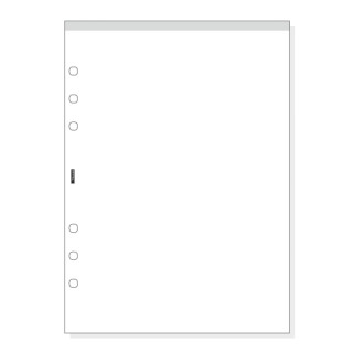 Finocam R1067 Bloc de Notas para Agendas Open - Perforado - Formato 1000 - 155x5x215mm - Liso - Color Blanco
