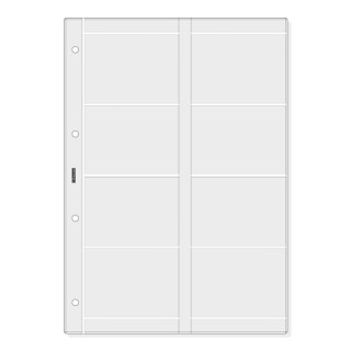 Finocam R4066 Pack de 6 Fundas Portatarjetas para Agendas Open - Formato A4 - 210x2x297mm - PVC - Color Gris Claro