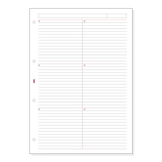 Finocam R4044 Recambio para Agendas Open - Lineas Guia Horizontales - Formato A4 - 210x5x297mm - Color Blanco