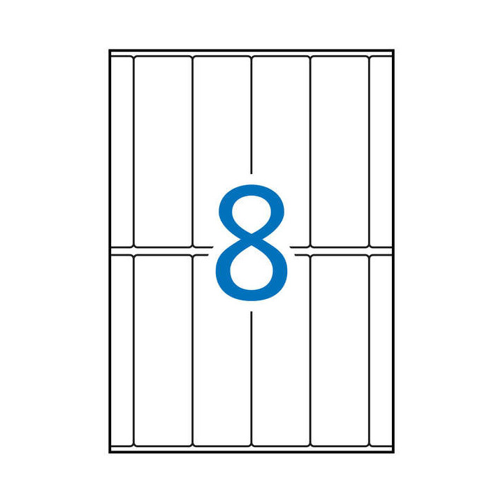 Apli Etiquetas A5 Blancas 31.0 x 100.0mm 15 Hojas