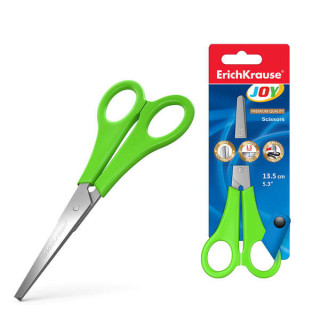 Erichkrause Joy Tijeras con Cuchillas de Acero Inoxidable 13.5cm - Extremos Redondeados - Resistente a la Corrosion - Mangos de