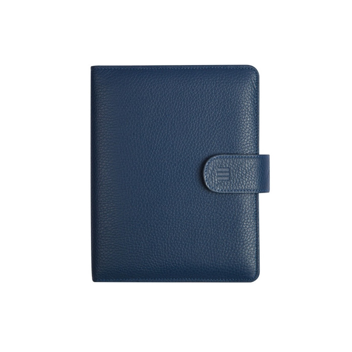 Finocam Open Piel Andrea Agenda Organizador - Anual 2026 - Formato 500 - 165x40x210mm - Semana Vista en Vertical - Color Azul